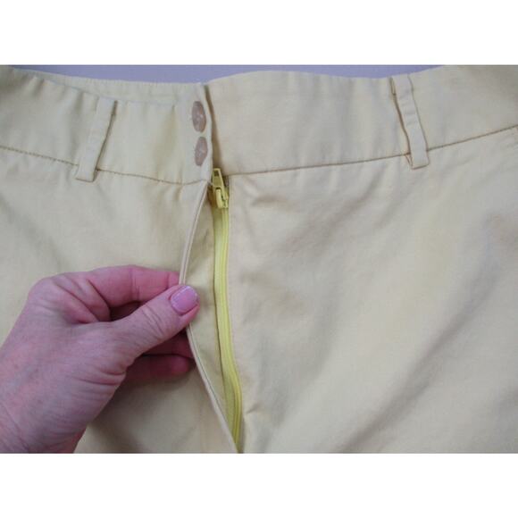 Ann Taylor Easy Chino Pants Womens 8 Fits 30x26 Butter Yellow Cropped High Waist - Picture 11 of 15
